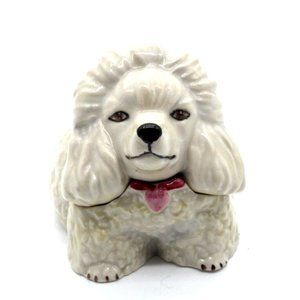 Vintage 2002 Kevin Francis Face Pot White Sunshine Poodle Trinket Box No Box